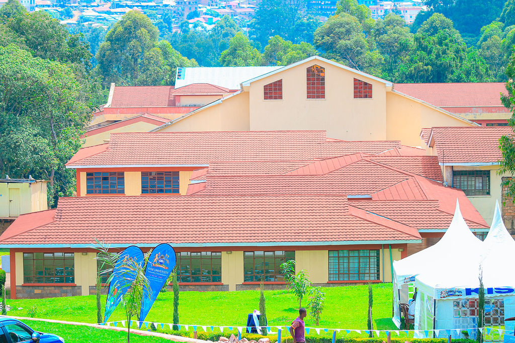 Green landscaped university campus