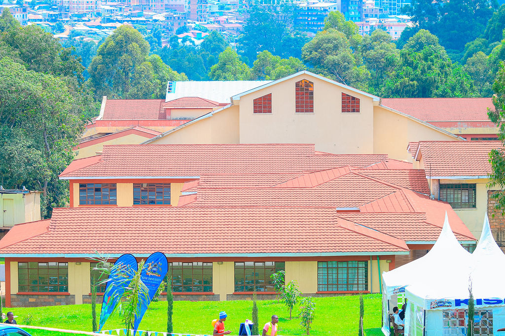 Green landscaped university campus